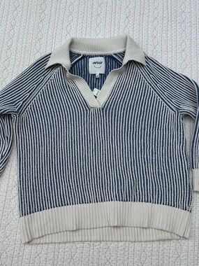 Aerie striped oversized costal Sweater